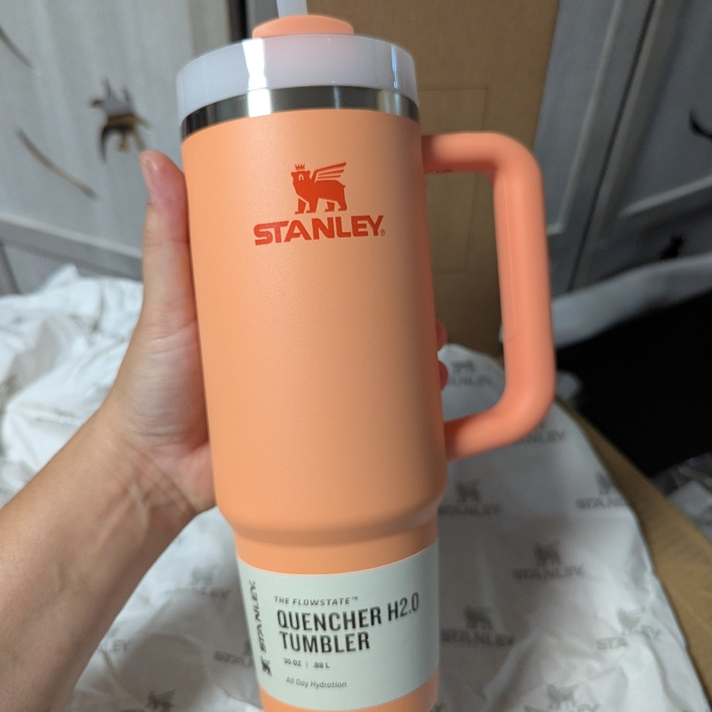New STANLEY Quencher H2.0 Flowstate Tumbler cup 30 OZ Nectarin Fall 🍂🍁